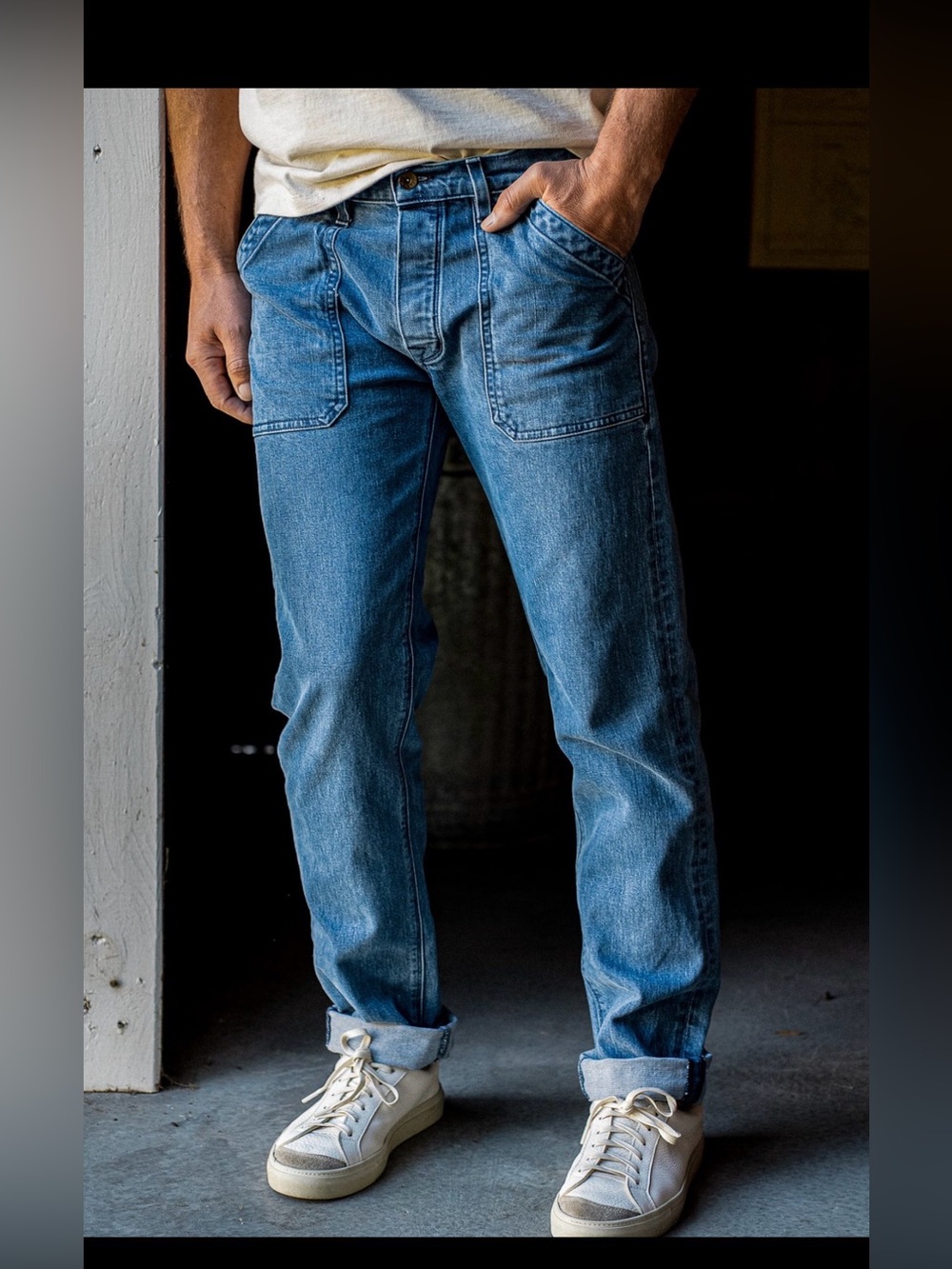 Wies-Made Men's “Scout” Blue Casual Relaxed-Fit Jeans